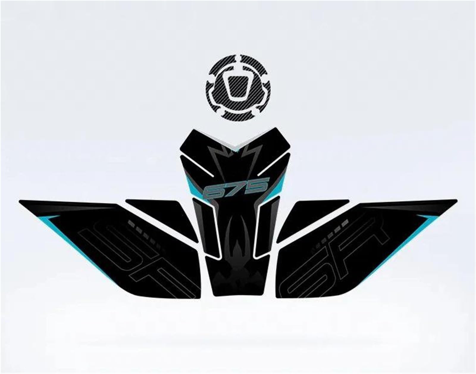 for CFMOTO 675SR-R 2024 Motorcycle Fuel Tank Kit Sticker Protector Traction Pad Decals Frosted Helmet Protector