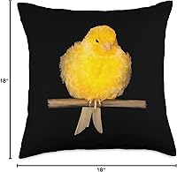 Vista 4 de Ich liebe Kanarienvögel Haustier gelber Vogel Cute Canary Bird - Almohada de plumas amarillas, 18.0 x 18.0 in, multicolor