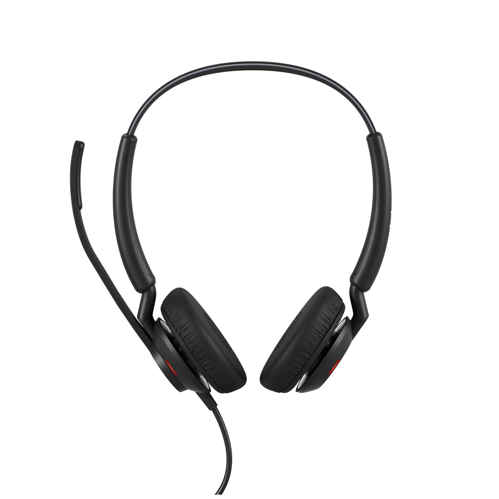 Jabra Engage 40 przewodowy zestaw słuchawkowy stereo z wbudowaną obsługą połączeń - redukcja szumów, 2 mikrofony, ultralekki, kabel USB-A - współpracuje z Unified Communications (Zoom, Unify) - czarny