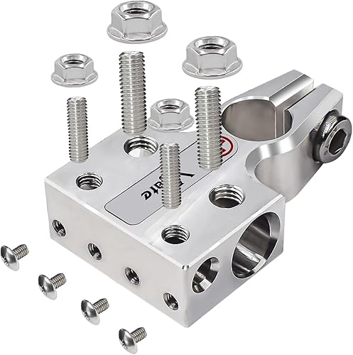 Miniatura 3 de Vgate Conector de terminal de batería de plomo ácido de 12 vías, soporte de orificios de varios tamaños, calibre 8AWG hasta 40 (XL), positivo y