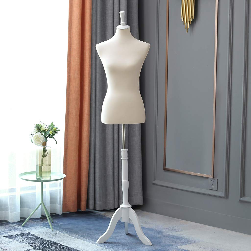 Loywe Schneiderpuppe Schaum Weiblich Damenbüste Schneiderbüste kleiderpuppe Nähen Gr.36/38 | 1018 (Beige)