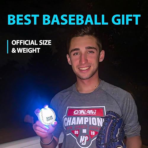 Miniatura 3 de SPARK CATCH Béisbol iluminado, béisbol que brilla en la oscuridad, accesorios de equipo deportivo, regalos para niños de 8, 9, 10, 11, 12, 13, 14,