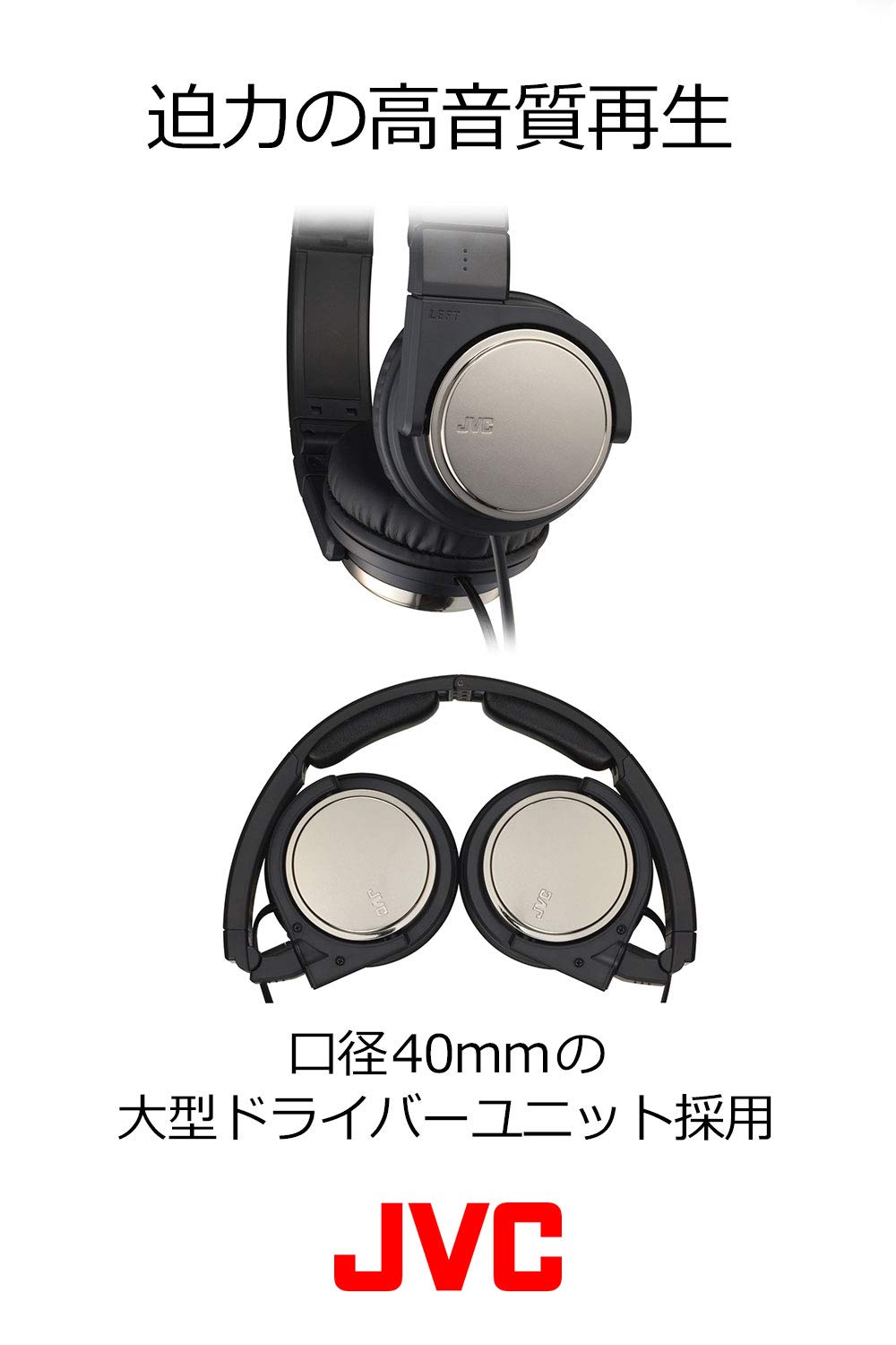 Amazon.co.jp: JVC HA-S500-B 密閉型ヘッドホン 折りたたみ式 ブラック