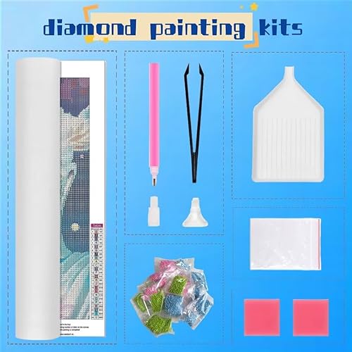 Miniatura 8 de Diamond Art Kits for Adults, 5D DIY Fantasy Flower Diamond Painting Kits, Cross Stitch Diamond Painting for Beginners, Diamond Painting Accessories,