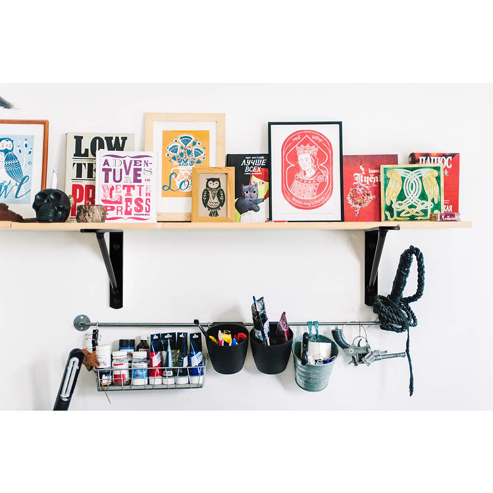 Shelf Brackets 10 inch, Heavy Duty Floating Shelf Bracket for Open