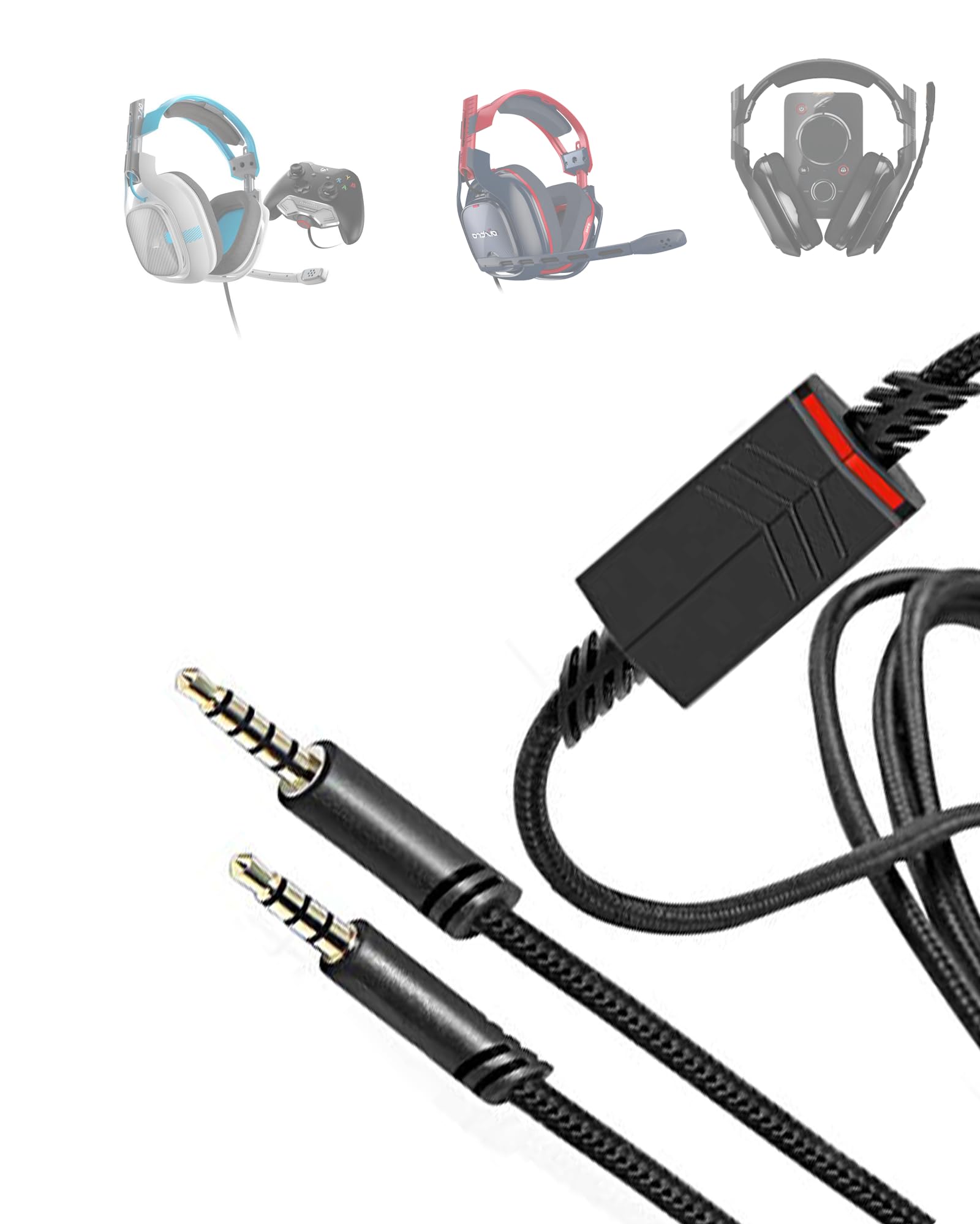 FCD TRUST Replacement for Astro A40 Headset Cord Compatible with Astro A40 Inline Mute Audio Cable for Astro A10/A40/A40TR Gaming Headset,Compatible with PS5/PS4 Controller?Braided Nylon Rope,6.6FT