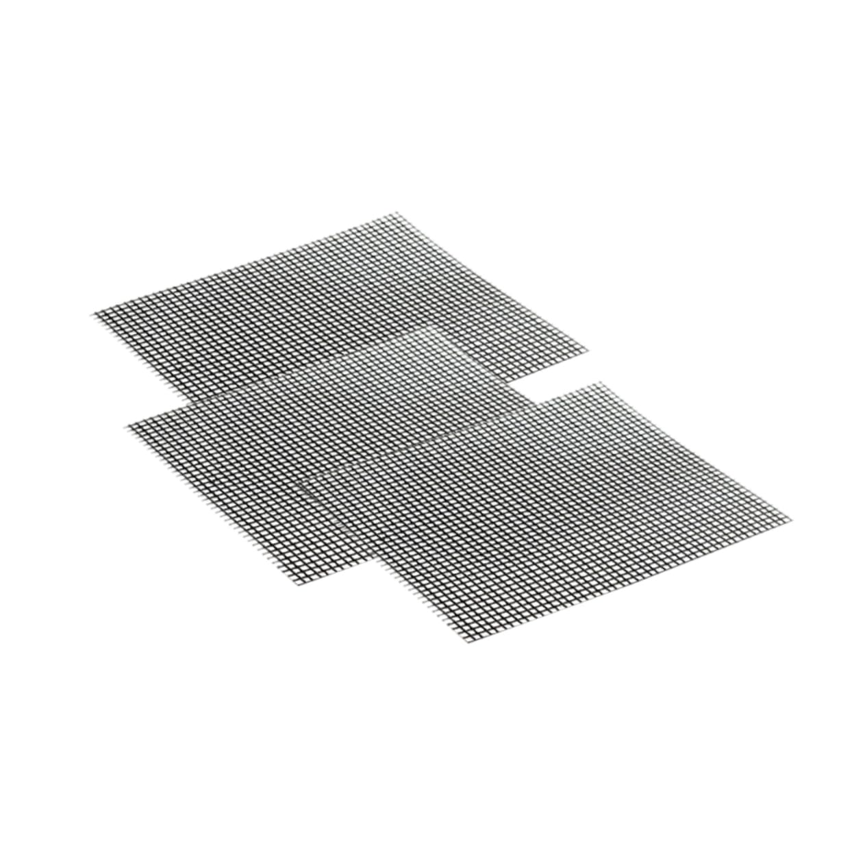 Abaodam 3Pcs Non Stick Grill Solid Mat Reusable Barbecue Grid Mats for Easy Cleaning Fits All Grills for Vegetables and Meat Baking BBQ Tool