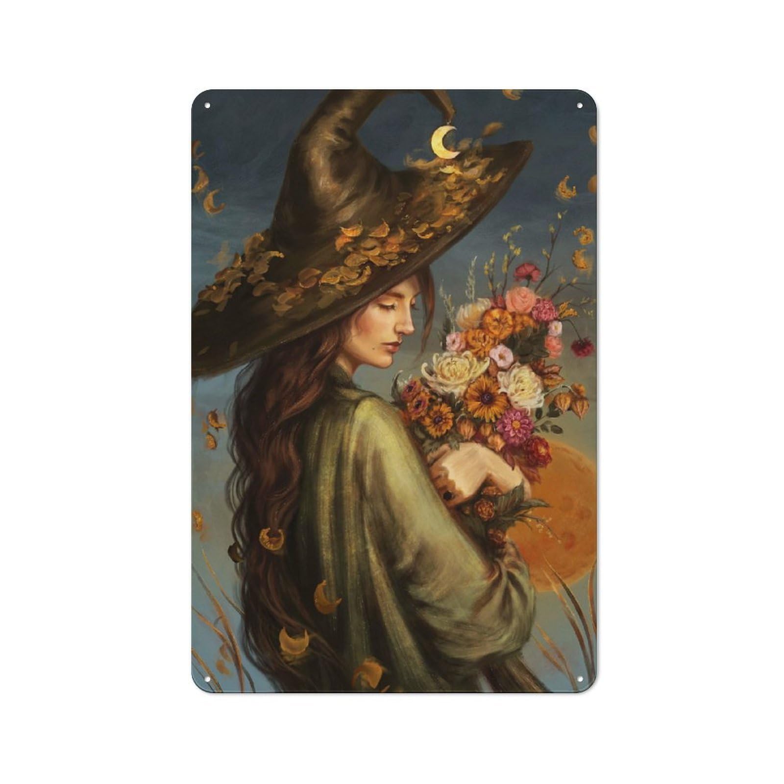 Old Style Witch of The Last Blooms Vintage Metal Sign 30x20cm, Bar Wall Plaque for Pub, Home Bar, Shed Or Man Cave