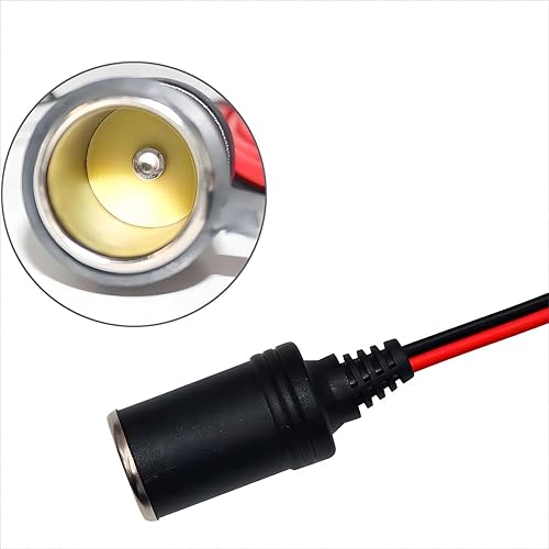 Miniatura 5 de Cable de extensión para encendedor de cigarrillos, enchufe de 13 pies – 14 AWG cable de cargador de automóvil de 12-24 V, enchufe macho a enchufe