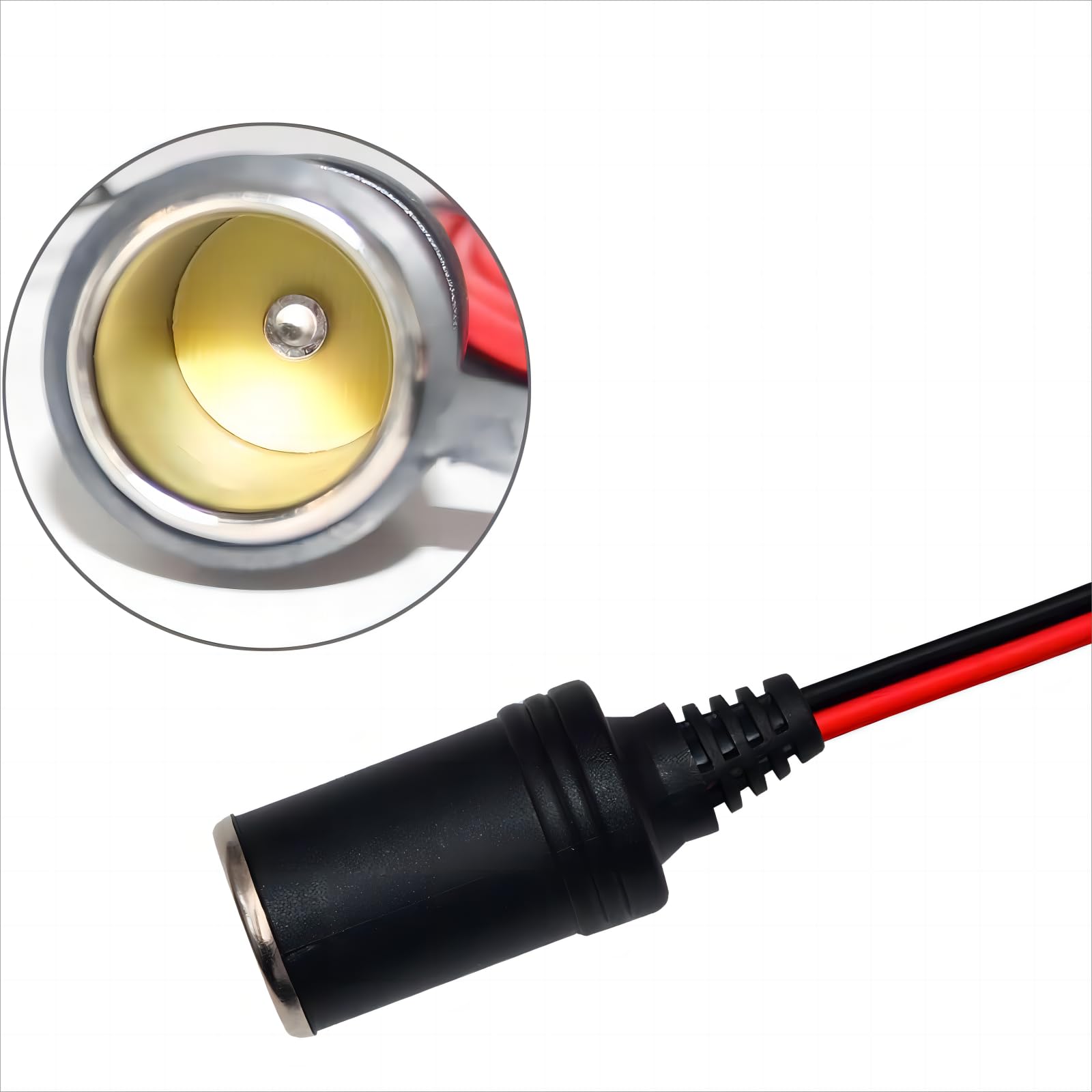 GINTOOYUN 16.5 Inch Car Cigarette Lighter Cable,12/24V 14AWG EC5 Male to Car Cigarette Lighter Plug for Car, Car Air Pump, Car Battery ect