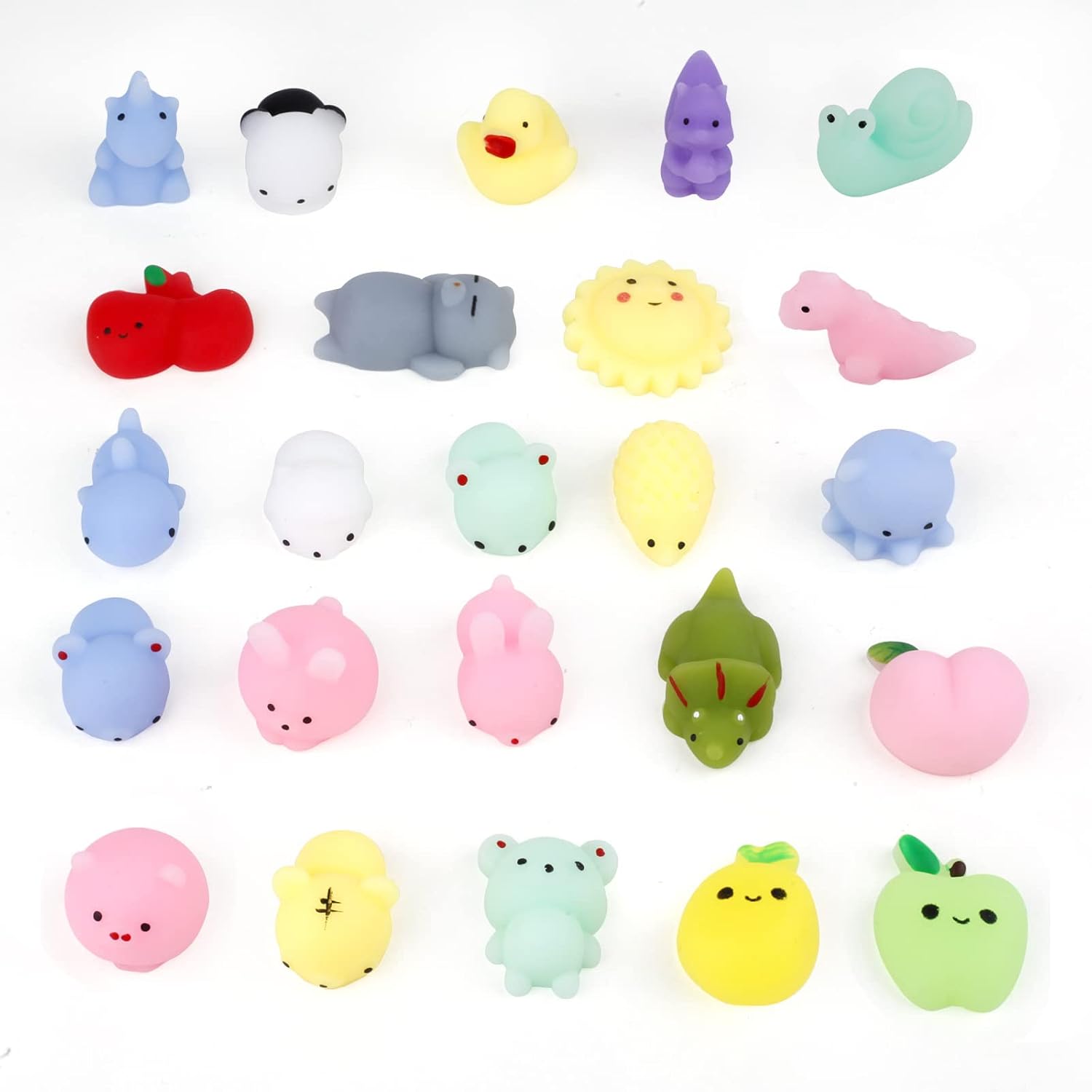 twoonto Mini Squishy Pack, Soft Mochi Squishy Toys 24 Pack Moji Fidget Toys - Image 4