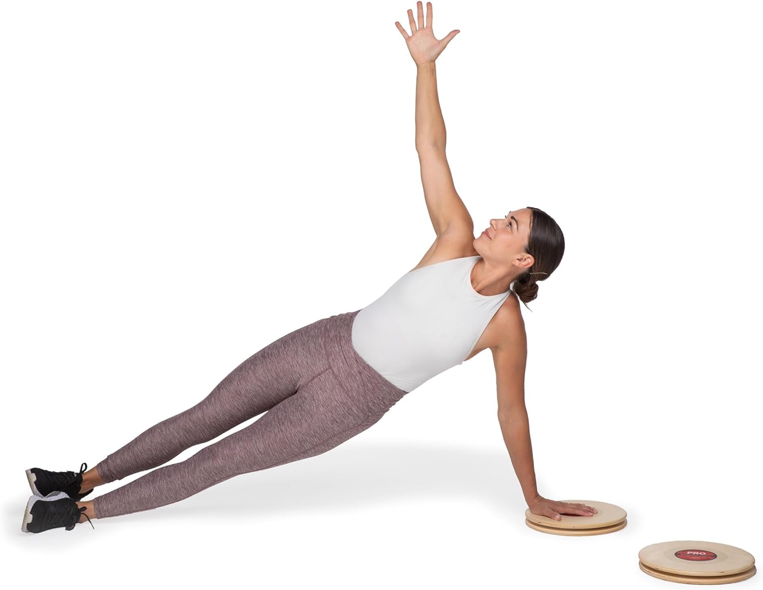 OPTP Pro Rotating Discs (Pair) – 11” Wooden Rotator Discs for Strength and Balance Training, Use as Pilates Discs, a Twist Board for Exercise or Core Workout, and Range of Motion - Made in the USA