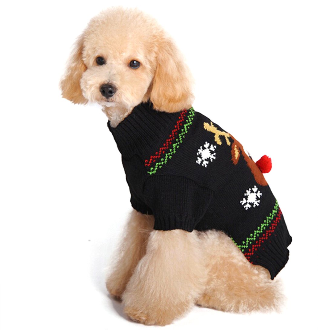 XIAOYU Elk Kerst Hond Pyjama Shirt Huisdier Kleding Winter Warm Hond