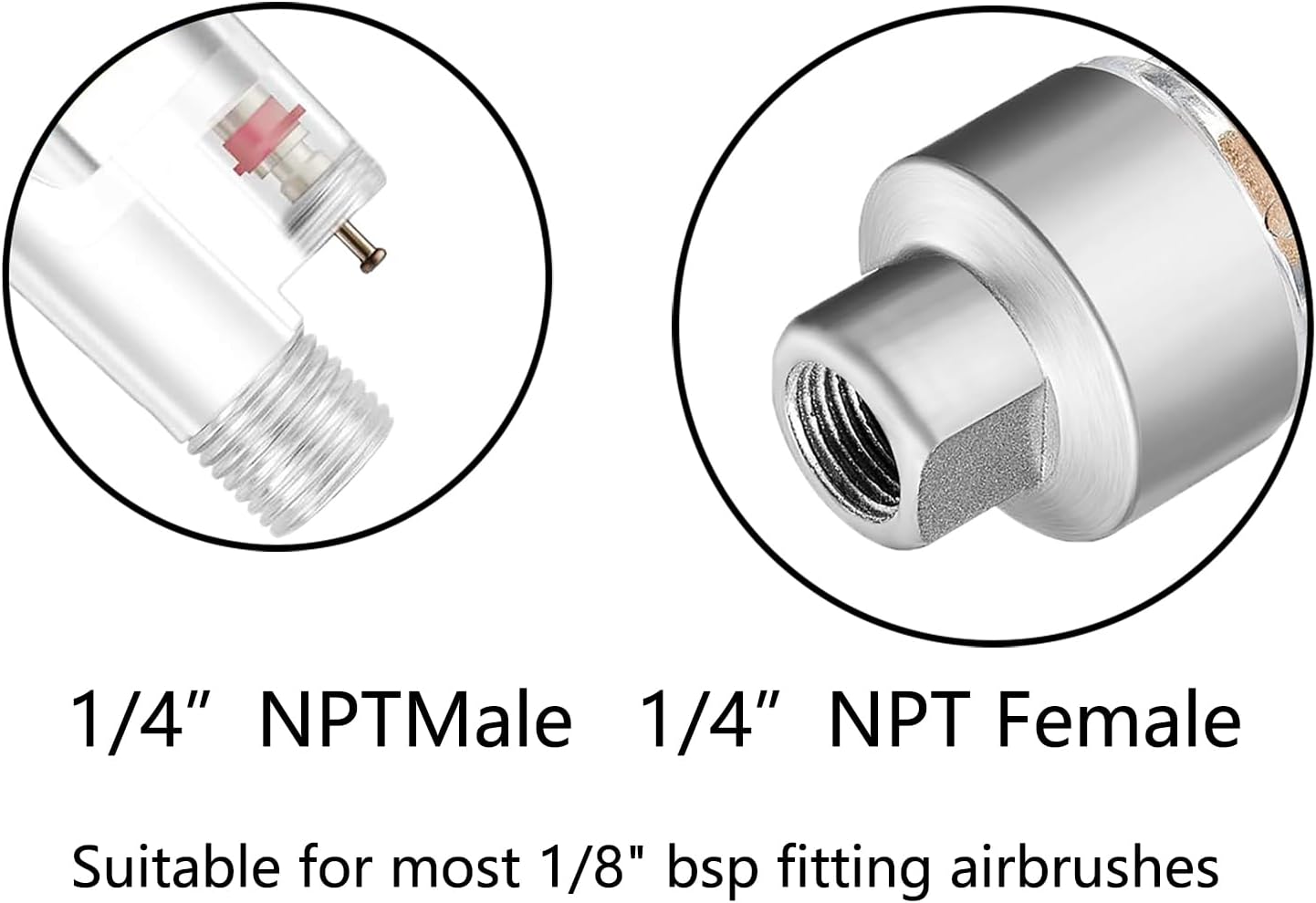 ZZHXSM 2PCS Mini Airbrush Moisture Filter in line Air Filter Airbrush Oil Water Separator Pneumatic Plastic Dehydration Tool Connected to 1/8 Inch BSP Thread Airbrushes and Hoses