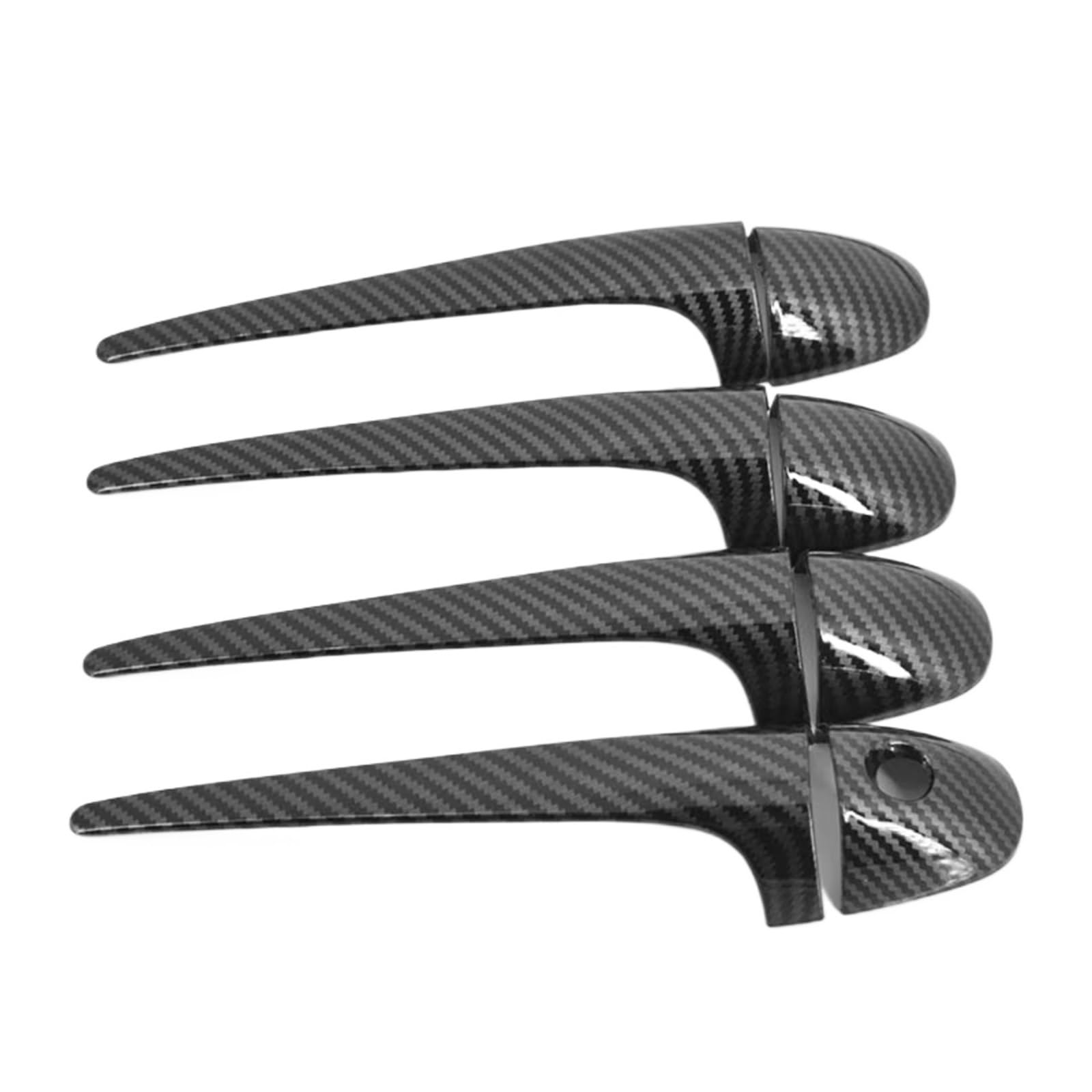 for Toyota Rav4 Xa40 2014-2018 Styling Accessories Carbon Fiber Chrome Car Door Handle Cover Trim Sticker Car Exterior Door Handle(Carbon)