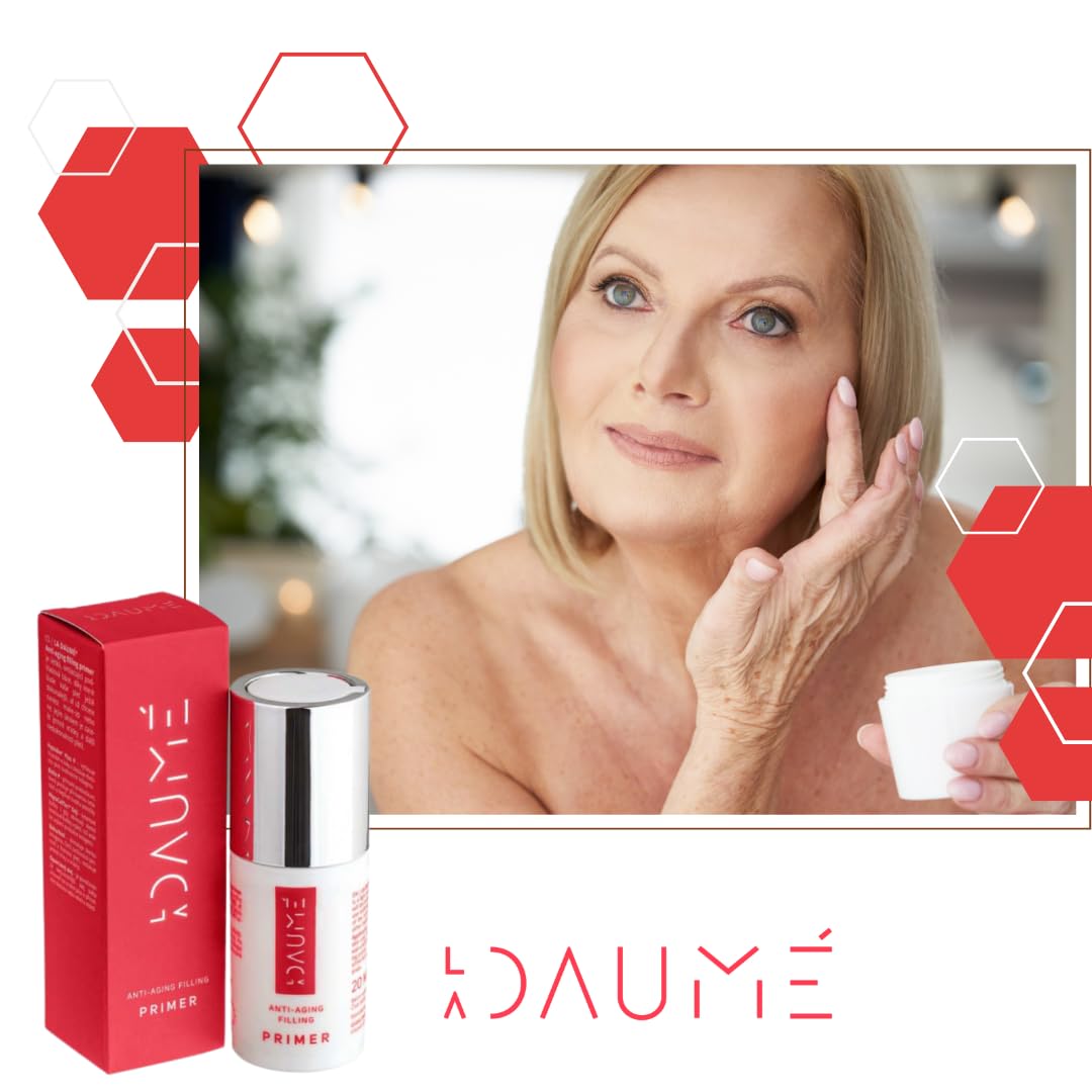 La Daumé Anti-Aging Foundation, Baza pod makijaż, Peptydy, Witamina E, Regenerujący podkład Nawilżająca baza wypełniająca pod makijaż lub cienie do powiek, Minimalizuje pory i drobne linie, 20 ml