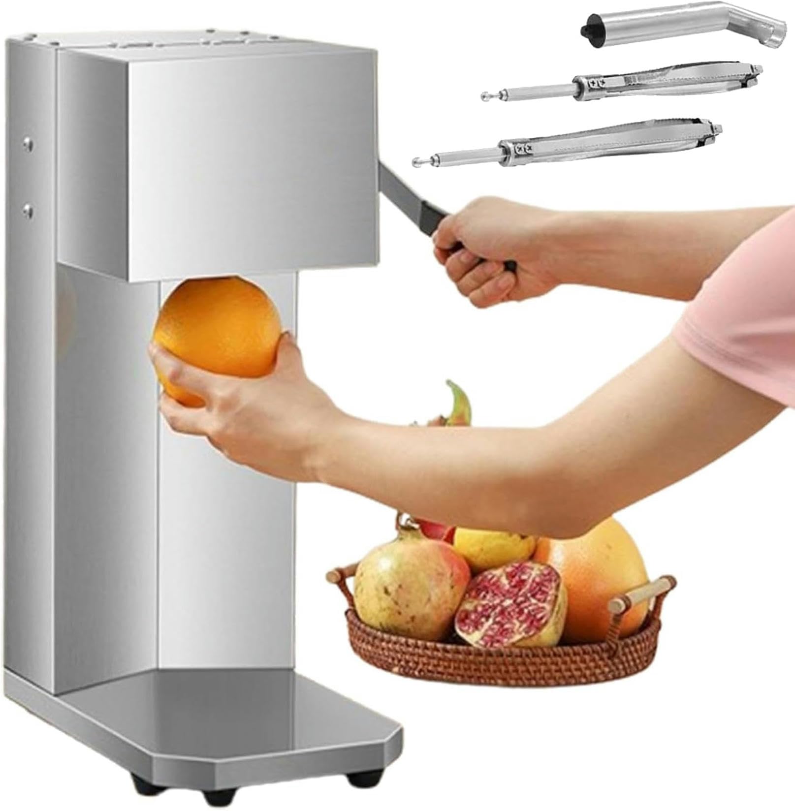 Spremiagrumi elettrico, spremiagrumi e frantoio in acciaio inox, senza sforzo in 3 secondi, facile da pulire per bar e ristoranti