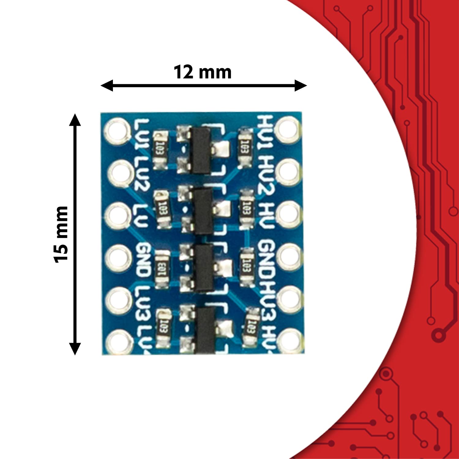 I2C Logikpegelwandler 4-Kanal Bidirektional – 3,3V Auf 5V, Mit Verpolschutz, Für Arduino (10 Stück)