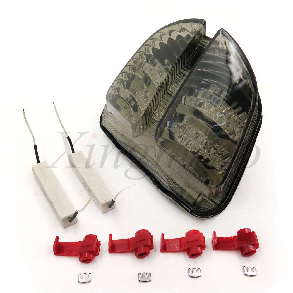 Luz trasera de freno compatible con 2006 2007 Compatible con Suzuki GSXR 600 GSX-R600 750 GSX-R750 Ahumado