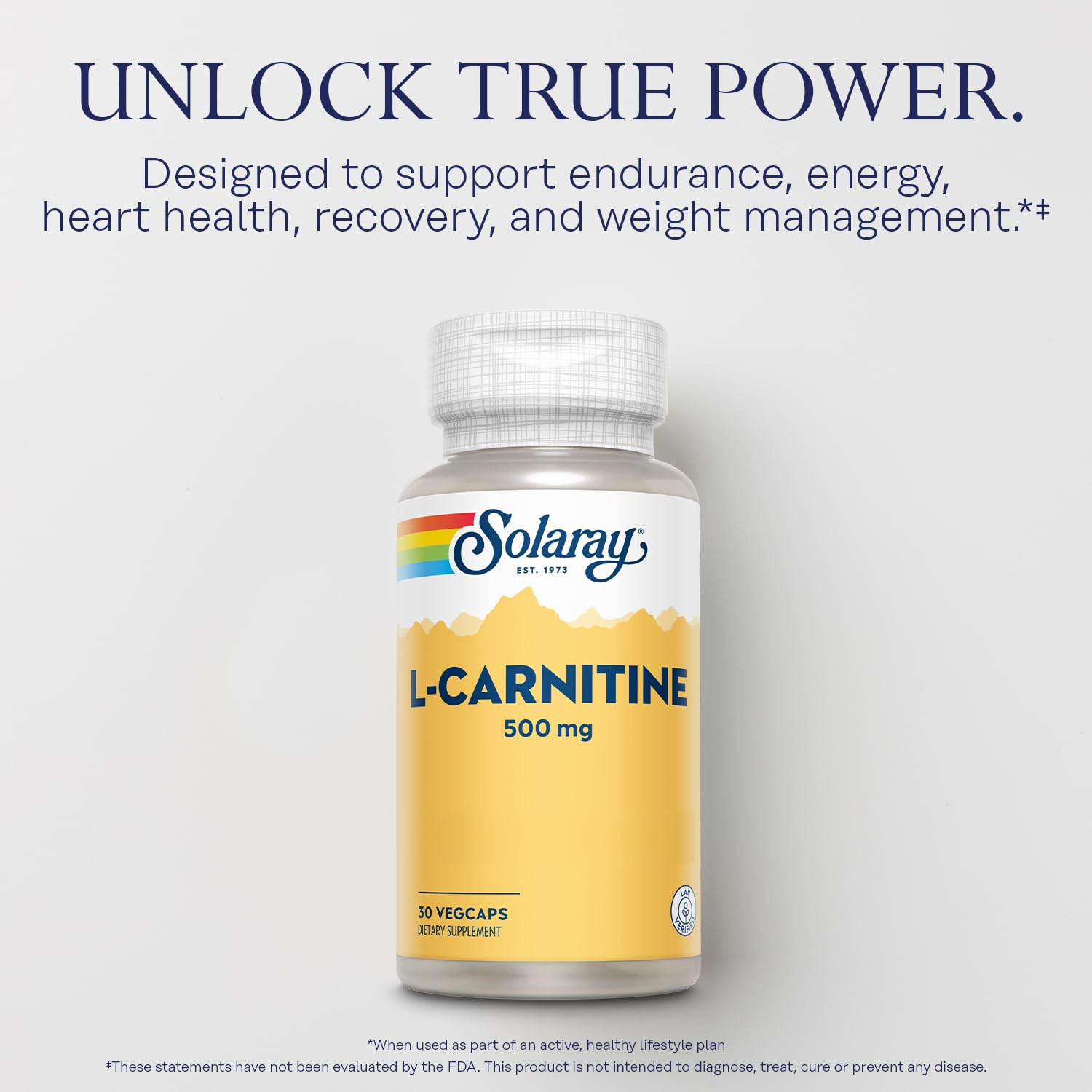 Solaray L Carnitine 500 Mg Free Form Amino Acid Lab