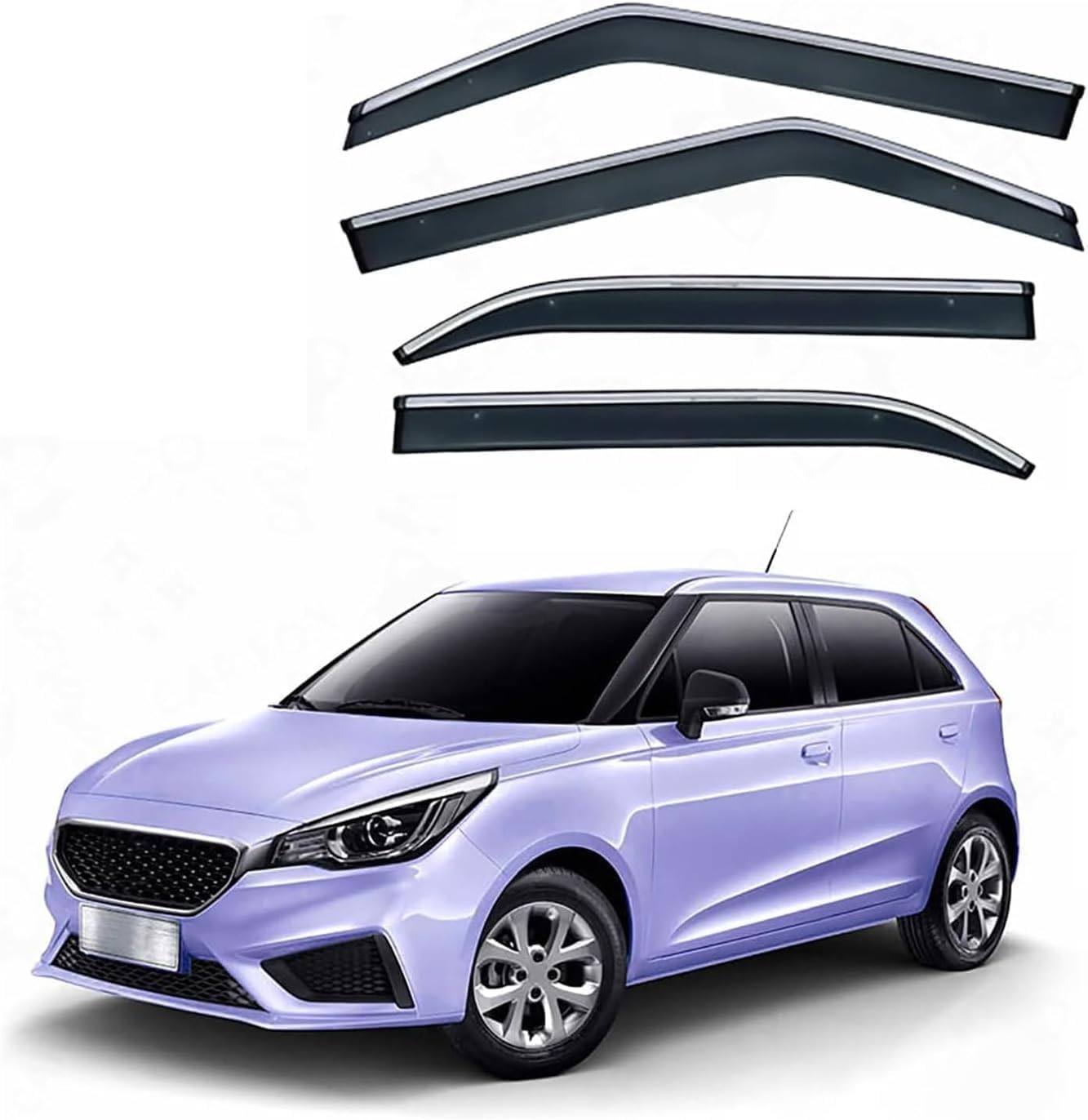Plakdfuu Normal Wind Deflectors Rain Guards For Mg3 Mk2 2011-2020 2021 2022 2023 4Pcs, Side Window Visors Block Uv & Rain, Fresh Air Flow