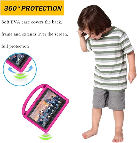 Miniatura 4 de DICEKOO - Funda para tablet Fire HD 8 y HD 8 Plus para niños (1210 generación, versión 20222020), ligera, a prueba de golpes, con soporte de asa, no