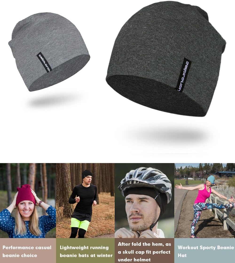 EMPIRELION 9" Multifunctional Lightweight Beanies Hats Snug Fitting, Running Skull Cap Helmet Liner Sleep Caps - Image 4
