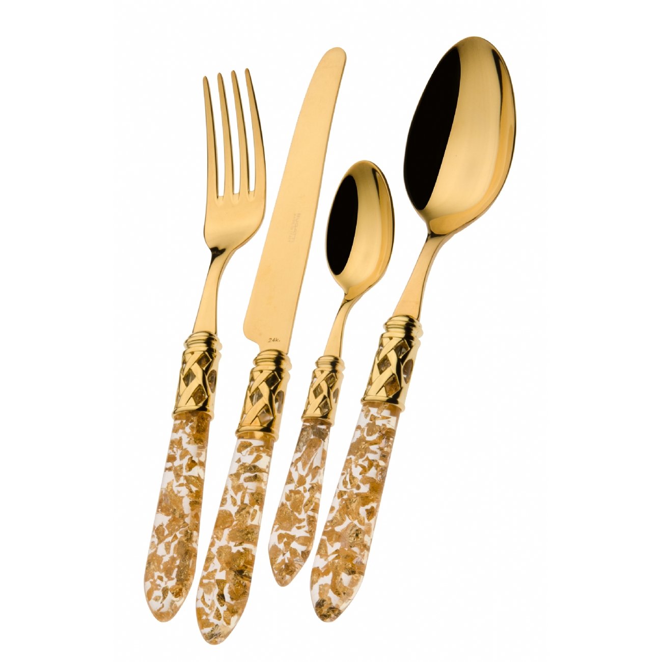 BUGATTI - Flatware set 50 pcs."Aladdin" PAGLIE ORO +ADER.DORATA