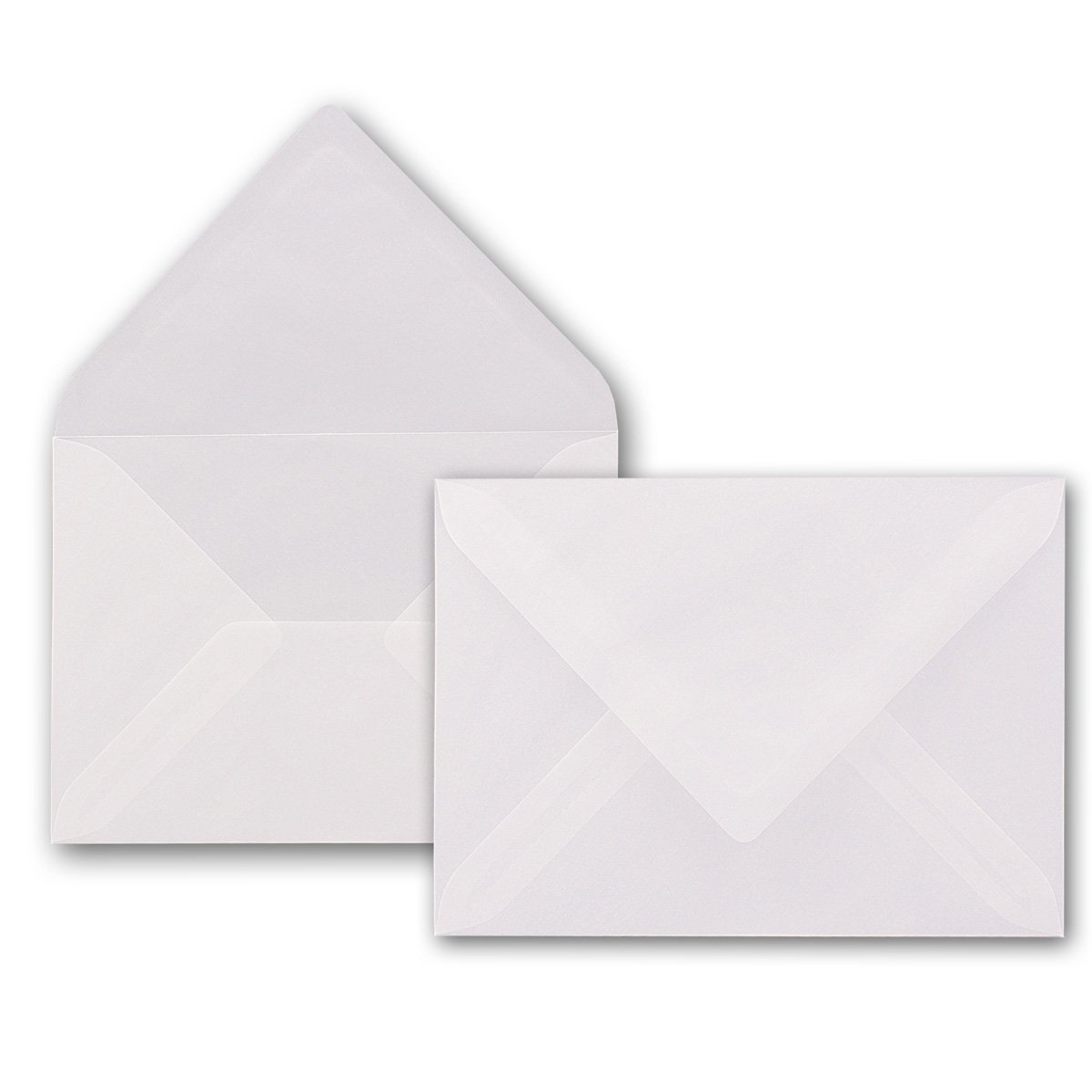DIN C7 przezroczyste koperty 8,1 x 11,4 cm, 250 szt., z koronkową klapką, 100 g/m², przezroczyste koperty, idealne na chrzest, urodziny, Boże Narodzenie, 250 szt