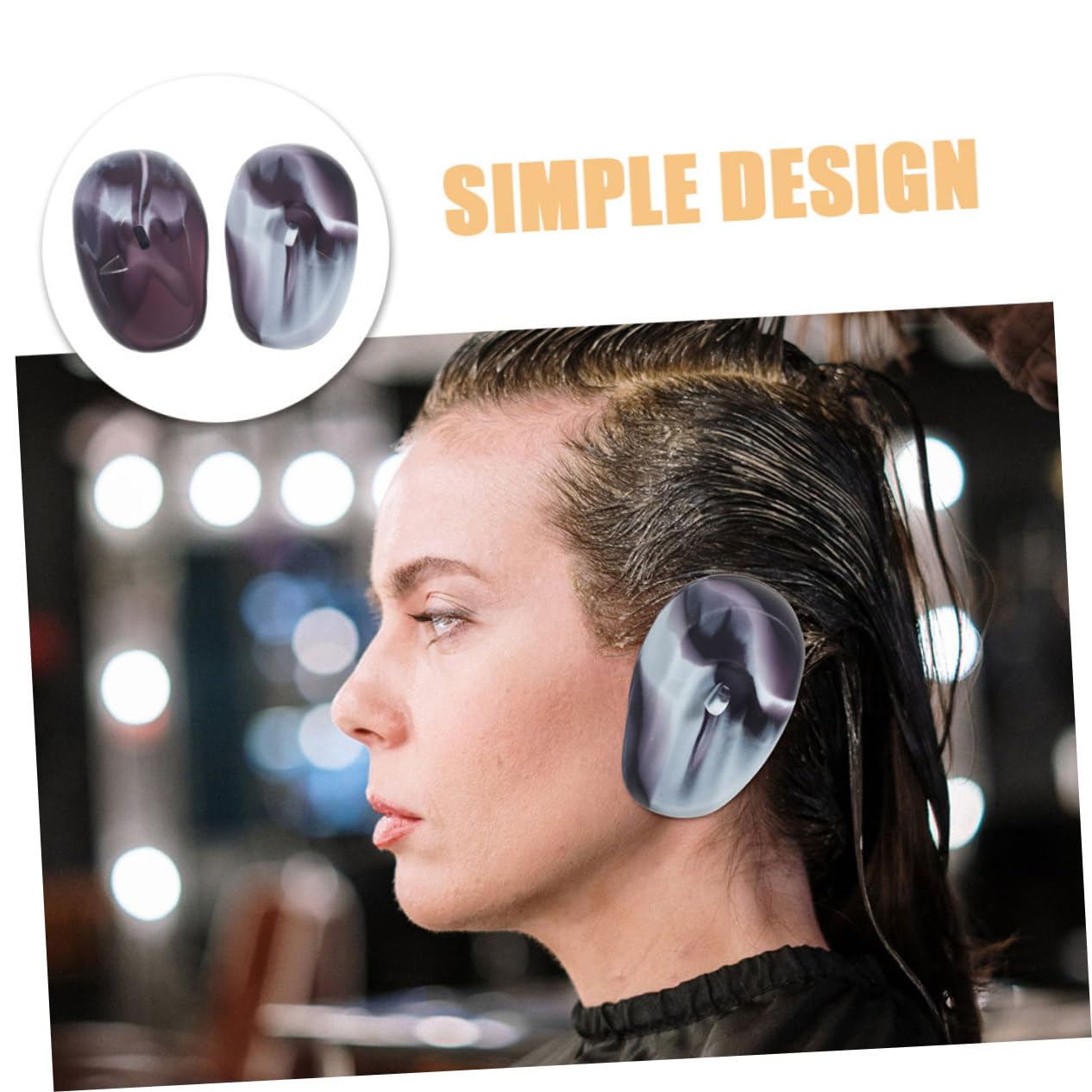 Beaupretty 15pares Cubiertas De Oído De Impermeables Para Tinte De Cabello De Para Orejas Reutilizables Accesorio De Peluquería Para Manchas y Del Agua