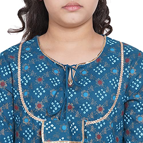Image of Bitiya By Bhama Girl's Cotton Blend Kurta & Palazzo