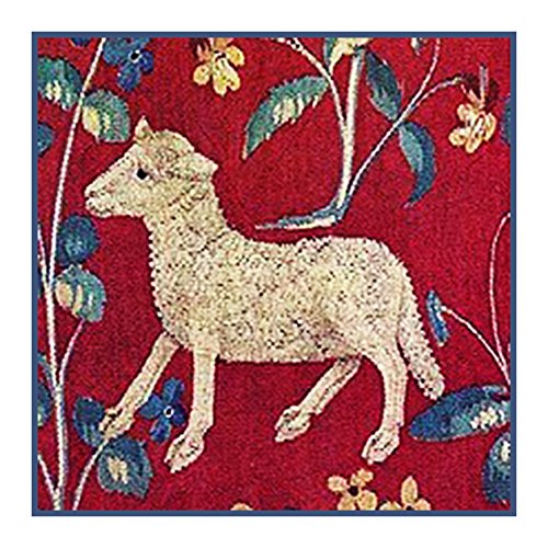 Orenco Originals Lamb Detail from The Lady The Unicorn Tapestries Counted Cross Stitch Pattern