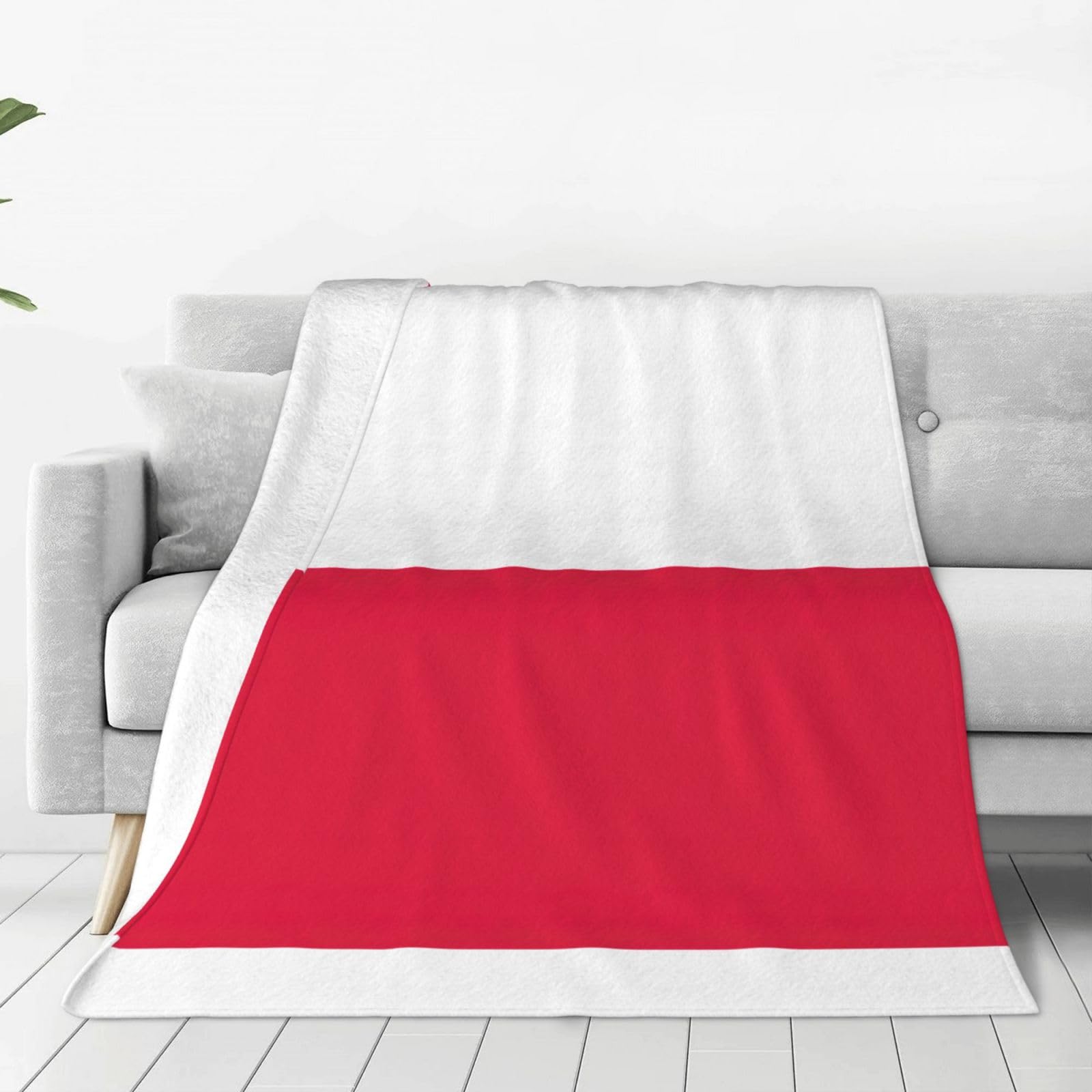 Wotdkg Polish Flag Fleece Throw Blanket, Fuzzy Throw Blanket For Couch Sofa Soft Warm Cozy Furry Decorative, Print