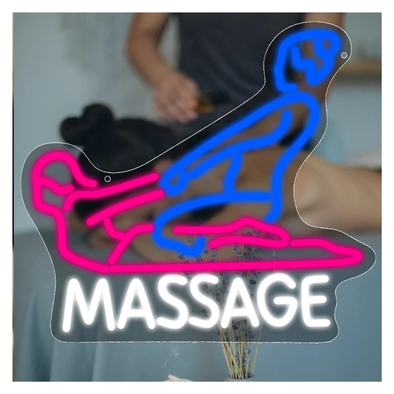 Shouxi One Color Sign Lamp Massage Neon Light Decoration, Commercial Sign Of Room, Spa Salon Shop Wall 28.19Cmx31cm