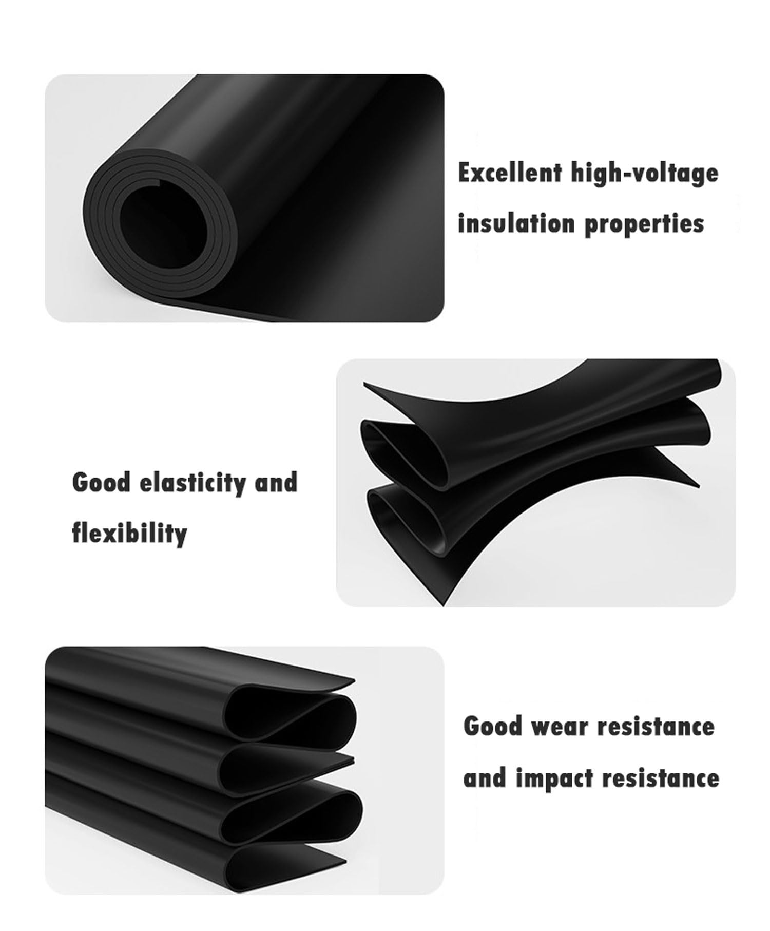 Gummiplatte Neopren 50x50cm Flexible Gummimatte für Heimwerker