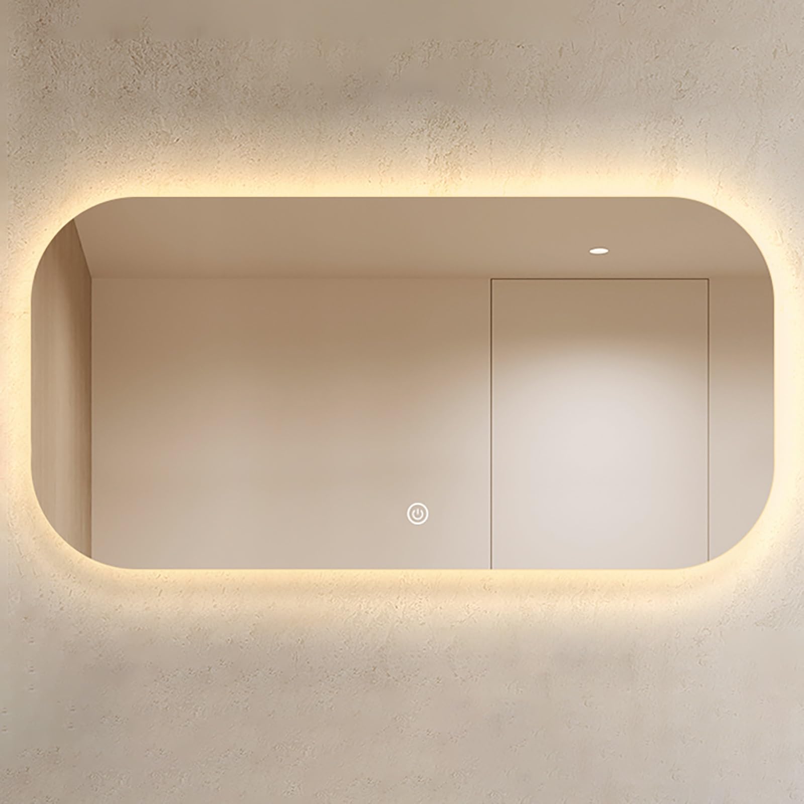 Miroir de salle de bain LED antibuée rectangulaire 50x70 cm