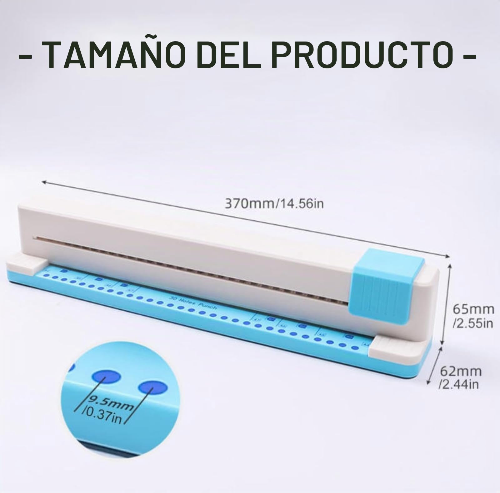 Máquina de perforación de papel profesional de 30 agujeros con capacidad para 5 hojas de perforación de oficina y escuela,perforadora encuadernadora a4,perforadora papel a4 37 * 6.5 * 6.2cm
