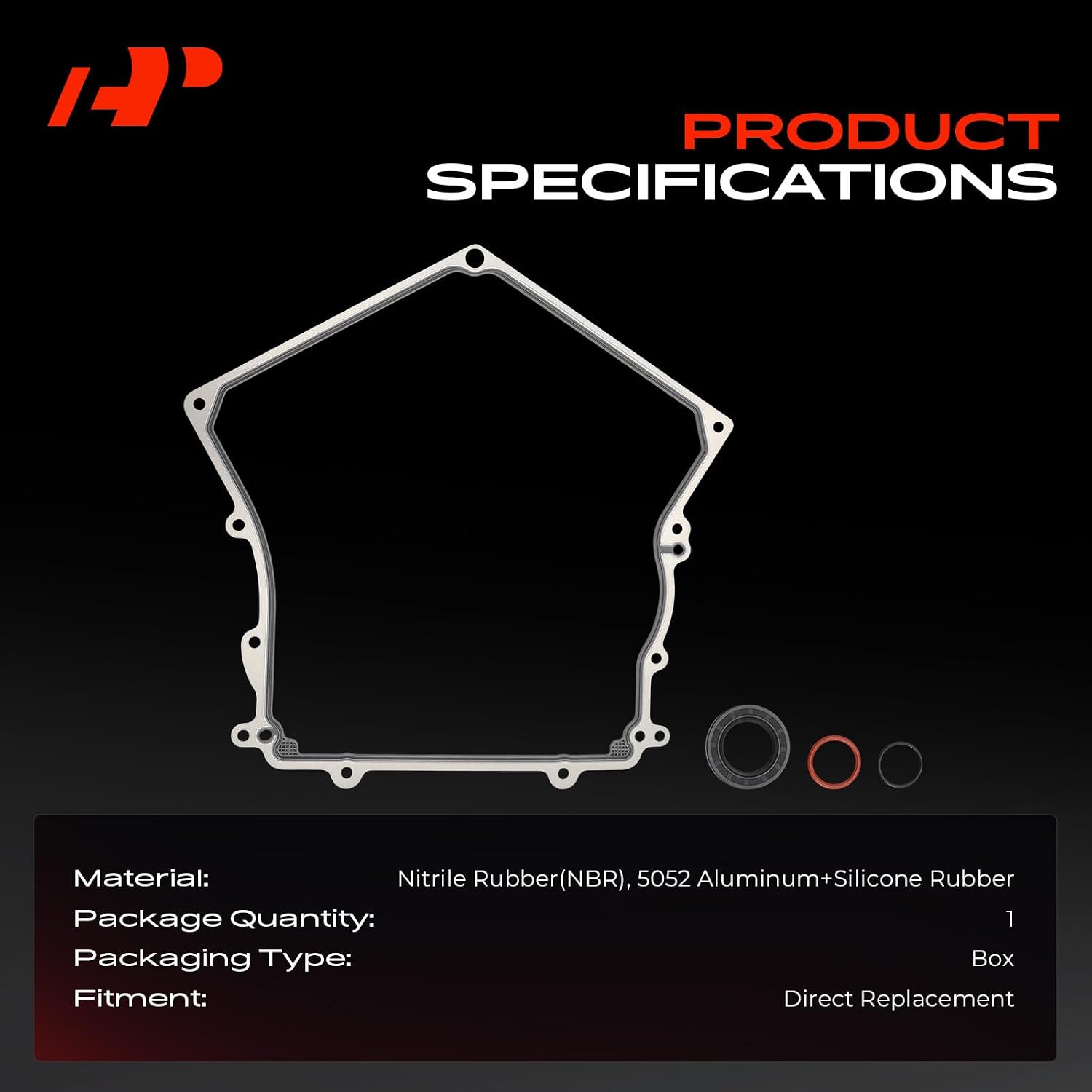 A-Premium Engine Timing Cover Gasket Set Compatible with Dodge Charger 2006-2010, Avenger 2008-2010, Intrepid 1998-2004, Magnum, Stratus & Chrysler 300 2005-2010, Sebring 2001-2010, Concorde, Intrepid