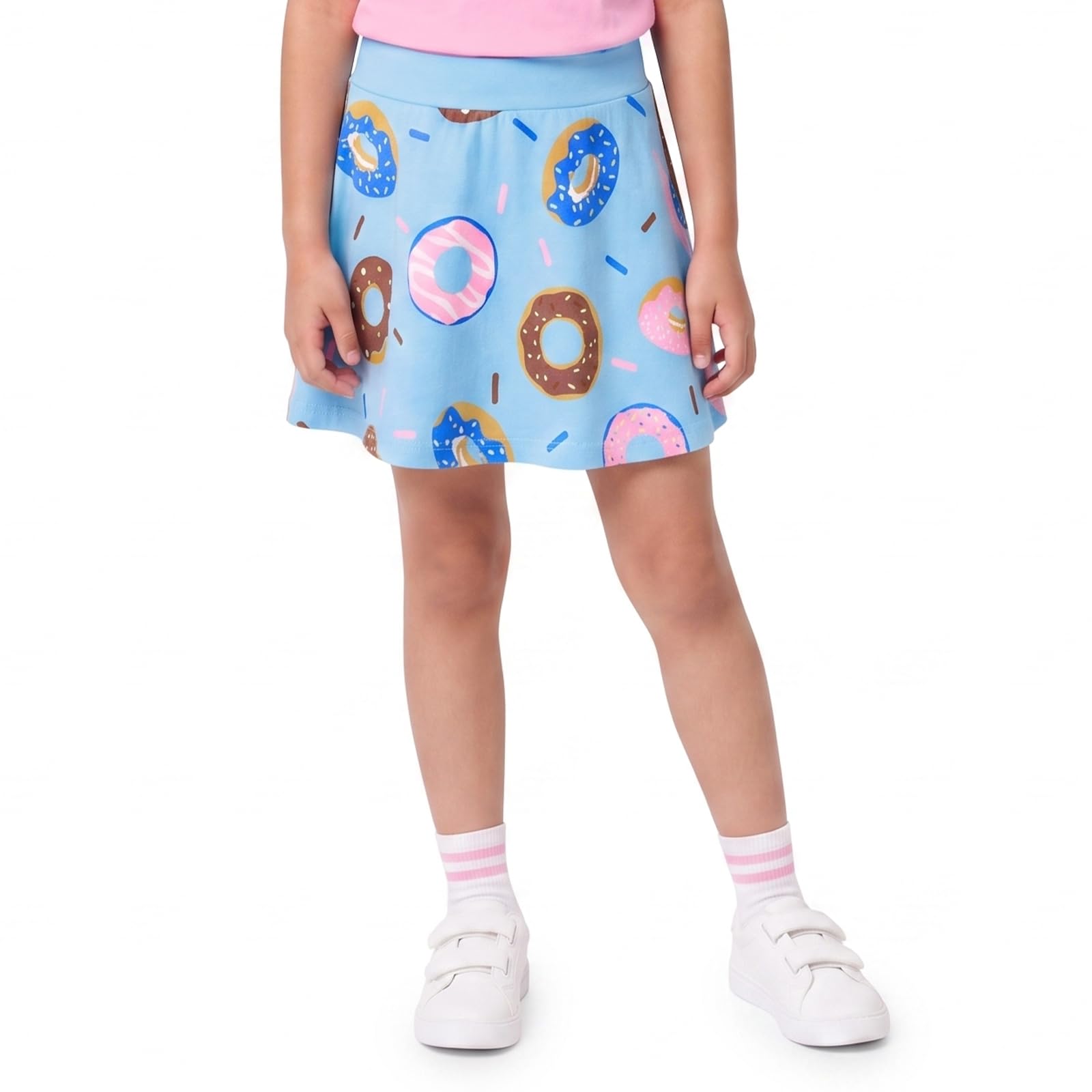 YouGotPlanB Cotton Skater Skirt for Girls | Pack of 1 | Ages 3-16 Years | Attached Inner Shorts | Ideal for Sports & Play-image-0