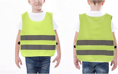 Miniatura 2 de BLUE PANDA Chaleco reflectante para niños, paquete de 2 chalecos de alta visibilidad, chalecos reflectantes para actividades nocturnas al aire libre