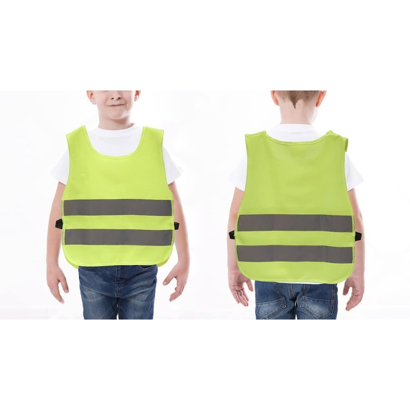 Image secondaire de Lot de 2 gilets réfléchissants pour enfants Jaune 43,2 x 36,2 cm