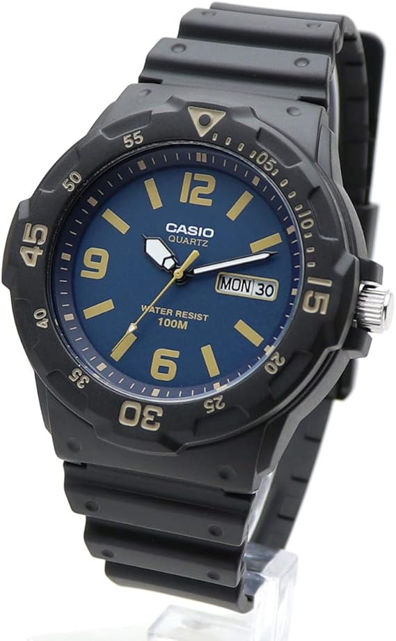 Amazon メール便発送 Casio カシオ Mrw 0h 2b3v ブラック ネイビー ダイバータイプ シンプル アナログ ウォッチ 腕時計 防水 軽量 曜日 日付 カレンダー 男性用 メンズ 仕事用 ビジネスウォッチ 並行輸入品 メンズ腕時計 腕時計 通販