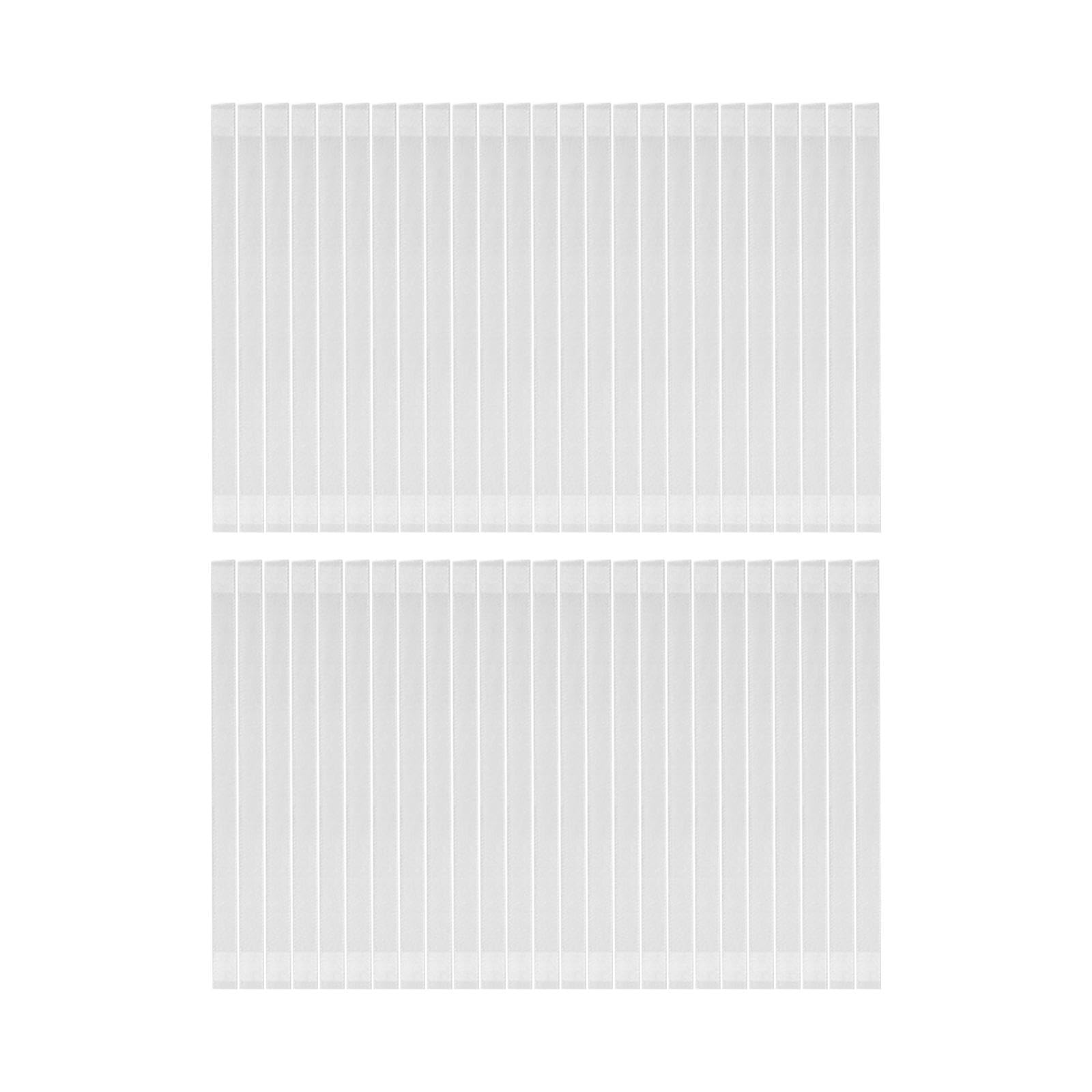 Set di 5 strisce di colla termica da 10 mm di larghezza, per rilegatura, album e libri di testo, 50 pezzi, 28,5 x 1 cm