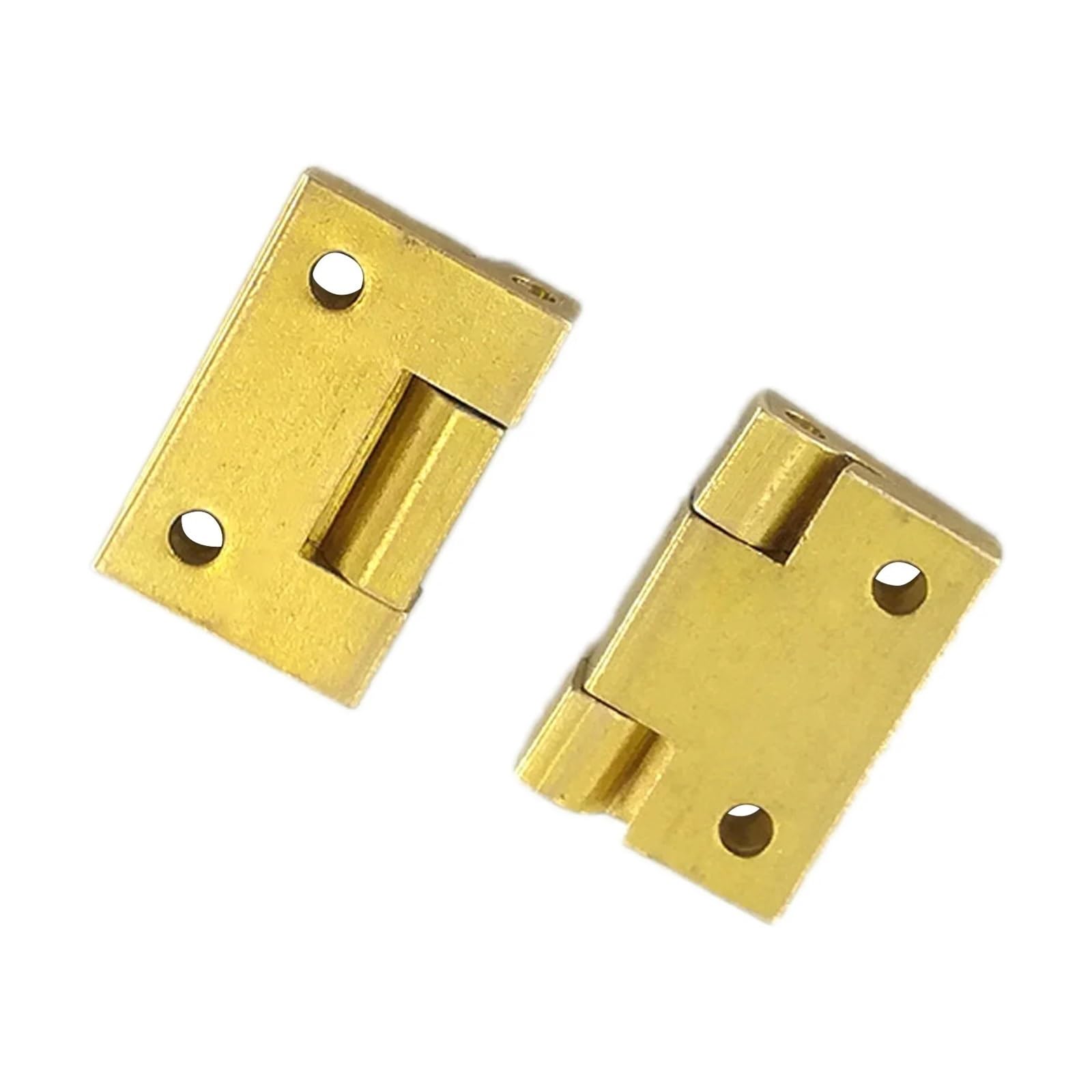 HKVTVCYPYA 10pcs Mini Brass Hinges 19 * 12.5mm 4-Holes Butt Hinge 90 Degree Positioning Jewelry Box Wooden Wine Case Chest Fittings