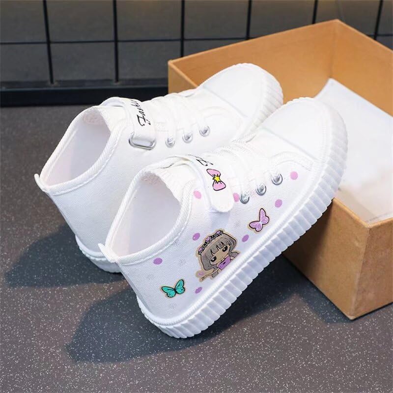 Kids Girl Cartoon Lovely Canvas Shoes for School Walking Running Sport Travel4