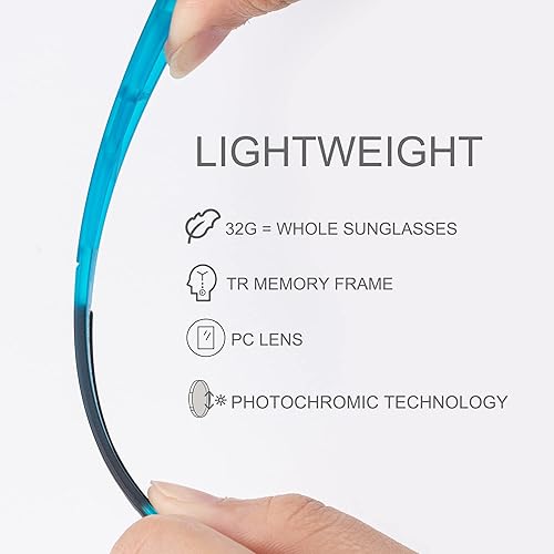 Miniatura 4 de ROCKBROS Gafas de sol fotocromáticas para hombres y mujeres gafas de ciclismo deportivas protección UV resistentes al viento gafas de bicicleta para