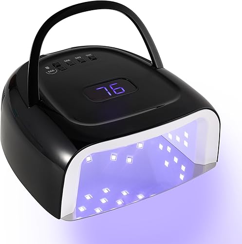Miniatura 8 de Lámpara de uñas LED UV inalámbrica, secadora de uñas recargable de 60 W, luz de curado de esmalte de uñas para manicura con sensor automático y 4