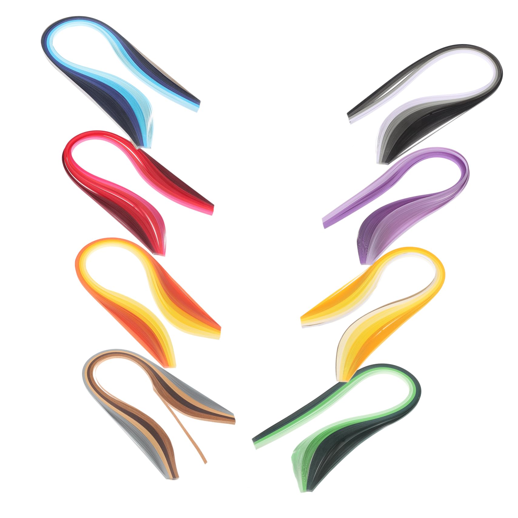 LALAFINA Quilling Paper Strips Kit 8 Bags DIY Craft Kit Gradient Colors Handmade Decorations