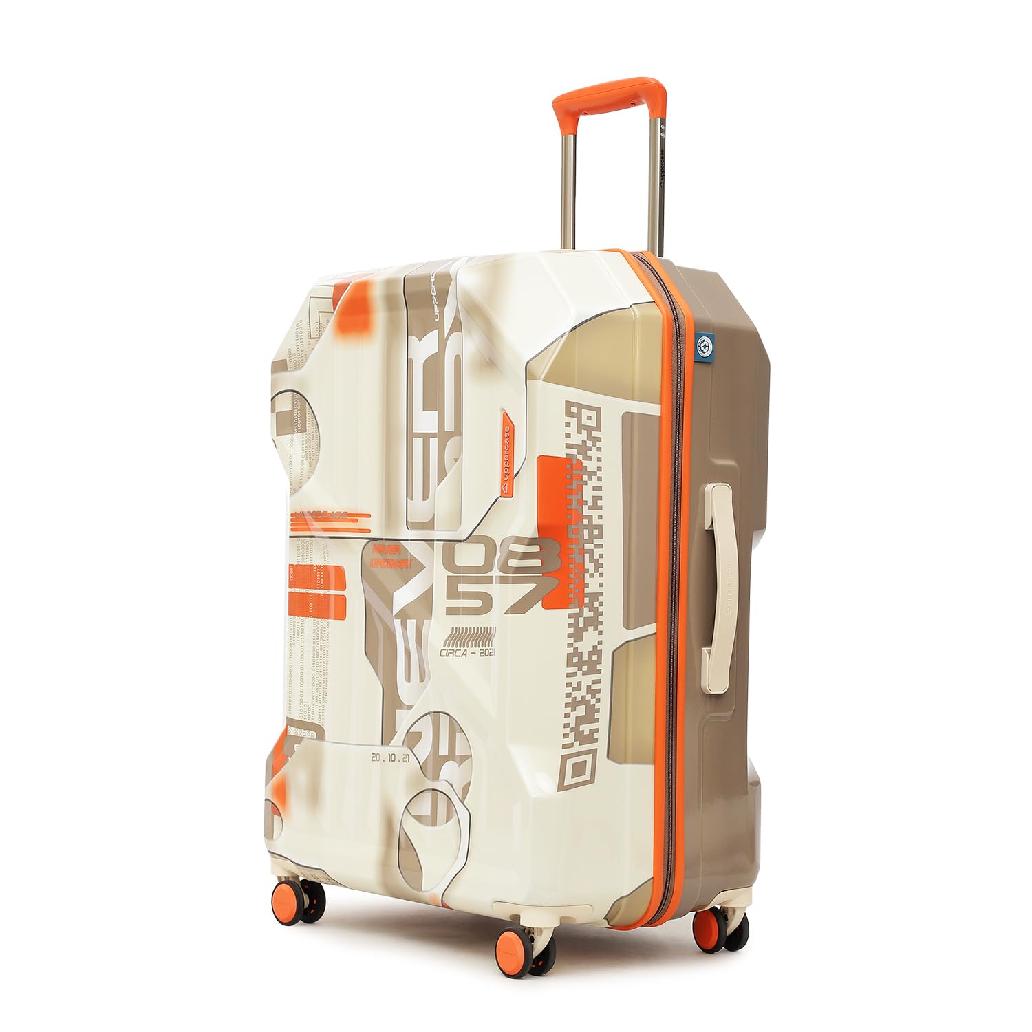 Delta (Large) 75cm, Check-in Sustainable Printed Hardsided Trolley, 8 Wheel, Detachable Laundry Compartment, TSA Lock, Anti-Theft Zippers Suitcase for Unisex 2000 Days Warranty (Taupe)-image-32