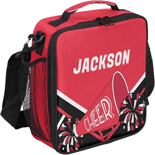 Miniatura 2 de Lonchera reutilizable con nombre personalizado para niños, niñas y adolescentes, coloridas, animadoras, personalizada, aislada, hielera térmica,